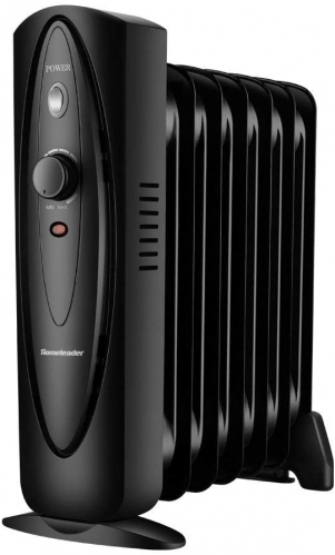 Homeleader Mini Oil Filled Heater, Adjustable Temperature Compact and Slim Portable Space Heater, Electric Personal Heater, Portable Overheating Prote