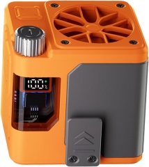 10000mAh portable waist clip fan, 10H working time, 13000RPM strong airflow, 1-100 speed, rechargeable battery powered personal USB belt fan for cycli