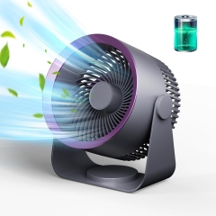 desktop fan, 6 inches, 3 speed, up and down 90° adjustable, suitable for living room, portable cordless fan suitable for living room, bedroom, kitchen